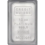 10 oz Credit Suisse Platinum Bar