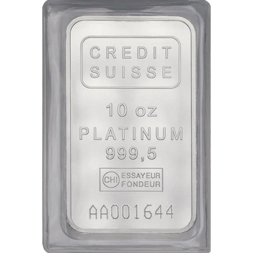 10 oz Credit Suisse Platinum Bar 10 oz Credit Suisse Platinum Bar