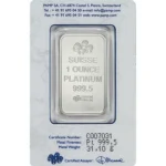 1 oz PAMP Suisse Platinum Bar