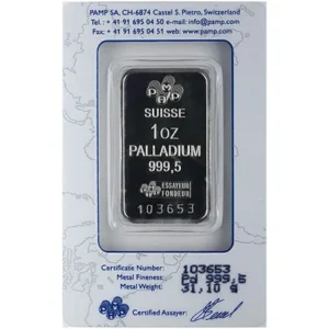 1 oz PAMP Suisse Palladium Bar