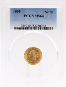 1905 $2.50 Liberty Head Gold Coin PCGS MS65
