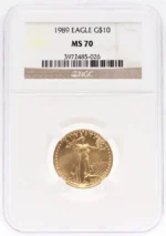 1989 $10 Gold American Eagle NGC MS70