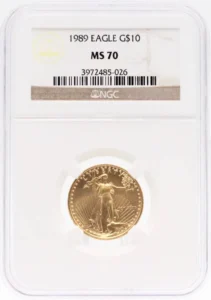 1989 $10 Gold American Eagle NGC MS70
