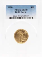 1990 $10 Gold American Eagle PCGS MS70
