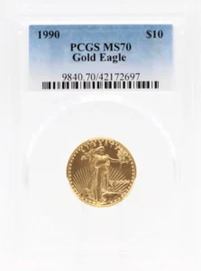 1990 $10 Gold American Eagle PCGS MS70