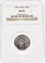 1997 $25 Platinum Eagle MS70