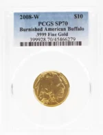 2008 1/4 oz Burnished Gold American Buffalo