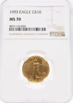 1993 quarter-ounce Gold American Eagle MS70