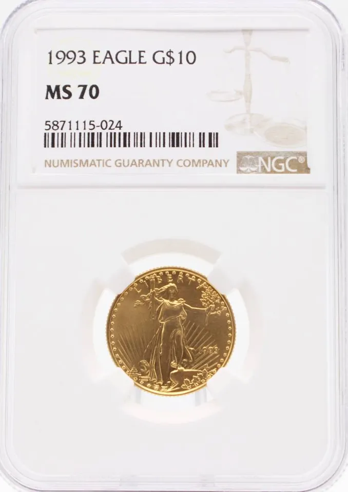 1993 quarter-ounce Gold American Eagle MS70 1993 quarter-ounce Gold American Eagle MS70