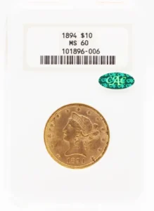 1894 $10 Liberty Head Gold Eagle NGC MS60 CAC