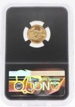 1991 $5 Gold American Eagle NGC MS70 Miles Standish Signature