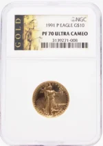 1991 $10 Gold American Eagle Proof NGC PF70