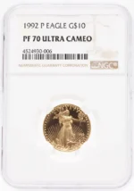 1992 $10 Gold American Eagle Proof NGC PF70