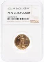 2002 1/4 oz Proof Gold American Eagle PF70