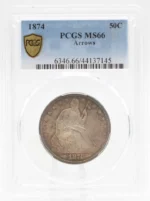 1874 Arrows Half Dollar