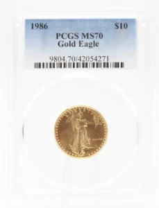 1986 $50 Gold American Eagle PCGS MS70