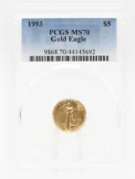 1993 1/10 oz Gold American Eagle MS70